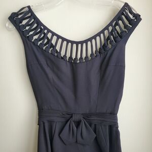 Vintage Unique Susan Small Off Black Party Cocktail 60s Dress  No Fading XS